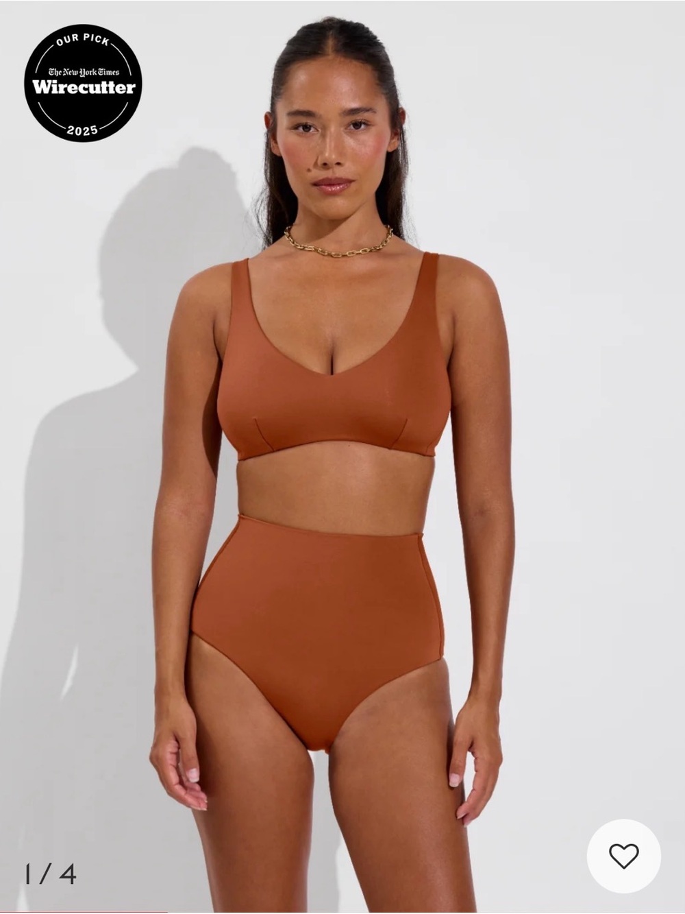 Left On Friday | Sunday Top D+ in Bronze (Brown) Bikini Swim Top - Size Large